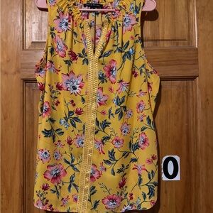 Zac and Rachel yellow floral top.